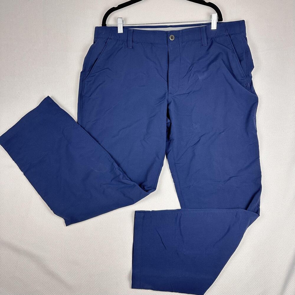 Under Armour Pants Mens 42x32 Blue Golf Chino Performance Stretch Casual Summer